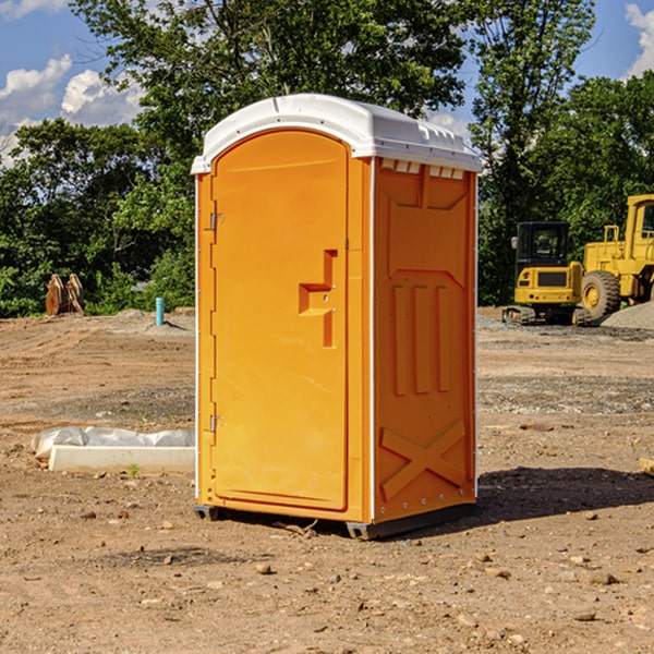 how often are the portable restrooms cleaned and serviced during a rental period in Hutchinson PA